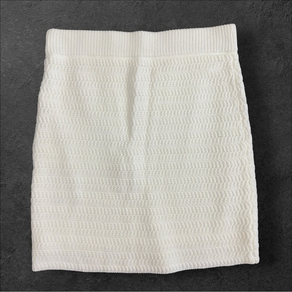 House Of Harlow 1960 Sweater‎ Knit Mini Skirt Size XS Ivory White NWT - Picture 2 of 5
